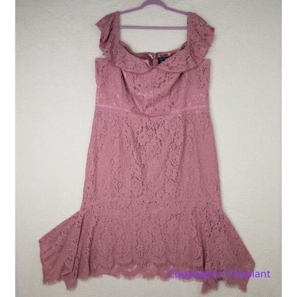 New! City Chic Women's Plus Size Angel Lace‎ Dress Rose, size 20 - Picture 2 of 16